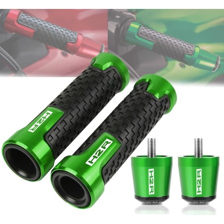 Motorsykkelstyre / ender - aluminiumsplugger - 22 mm - sett