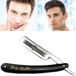 Gold Dollar - barber straight razor - foldable - stainless steelShaving