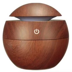 Ultralyd luftfukter - diffuser for essensielle oljer - LED - USB - trekorn - 130ml
