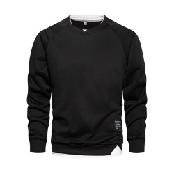 Classic sweatshirt - o-neck pullover - fake two piecesHoodies & Sweatshirt