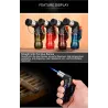 Mini butan lighter - jet flamme - vindtett - med hette