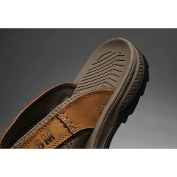 Classic men's sandals - flip flops - genuine cow leatherSandals