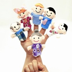 Fingers puppets - cartoon characters - plush kids dolls - 6 piecesBaby & Kids