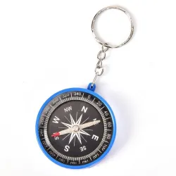 Plastic compass with keychain - camping / survival toolKeyrings