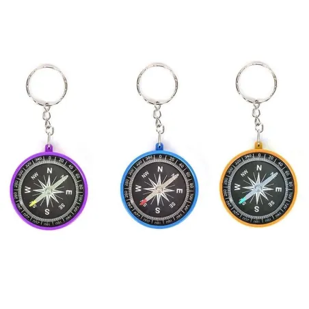 Plastic compass with keychain - camping / survival toolKeyrings
