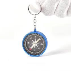 Plastic compass with keychain - camping / survival toolKeyrings