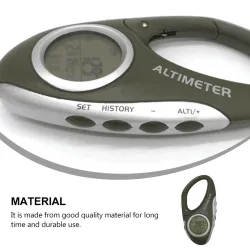 Digitalt LCD display kompass - barometer - med karabinkrok