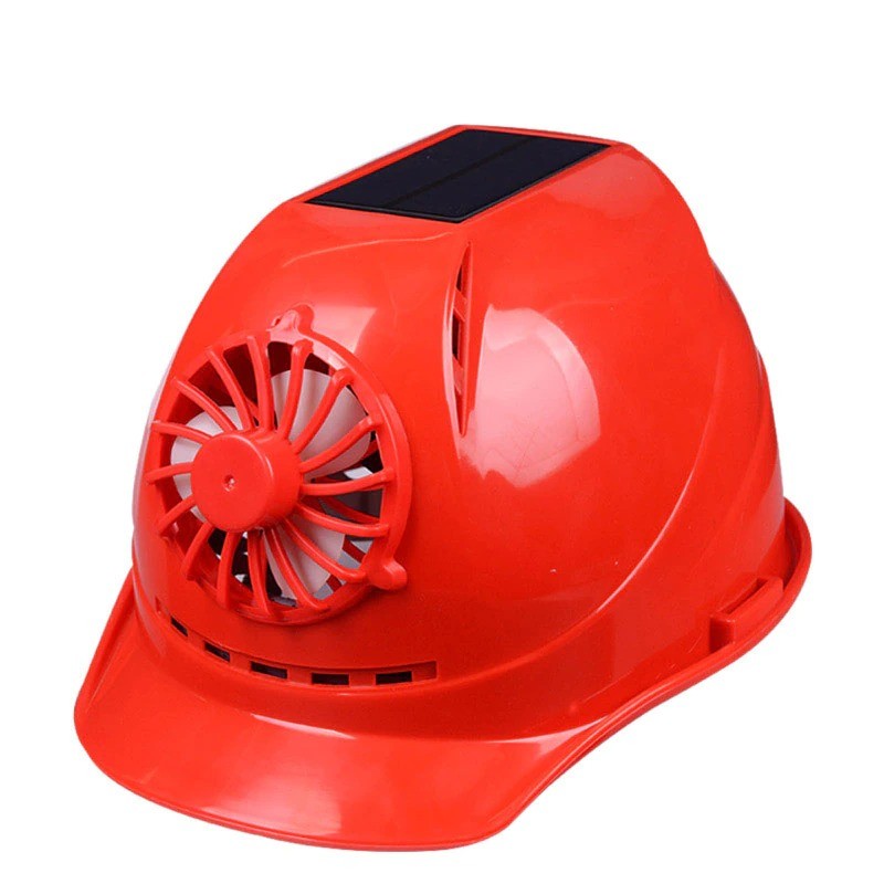 Solar powered safety helmet - with fan - construction / hard work - work safetySafety & protection