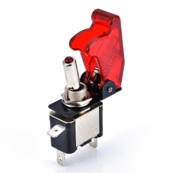 12V 20A - LED SPST toggle rocker switch - with coverSwitches