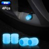 Universal tire air valves - fluorescent - 4 piecesValve caps