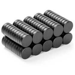 N35 - svart neodymmagnet - rund skive - 8 mm * 3 mm