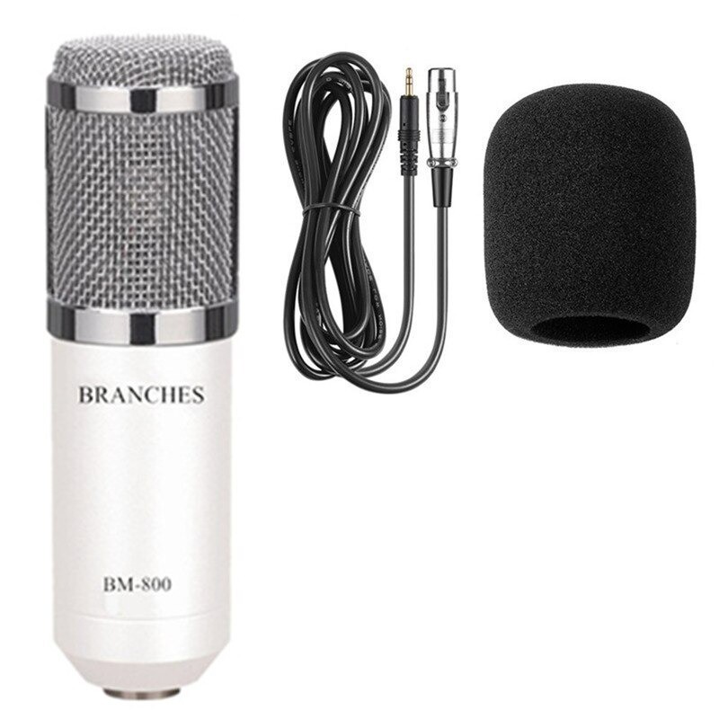 BM800 - dynamic condenser microphone - wired - with shock mount - tripodMicrophones