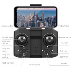 HJ78 Mini - WiFi - FPV - 4K HD dual camera - foldable - RC Drone Quadcopter - RTFR/C drone