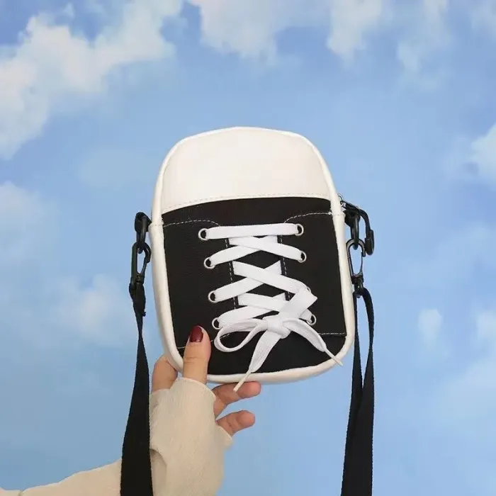 Small shoulder canvas bag - shoe shapeBags