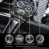 CHENXI - tourbillon mechanical watch - luminous - waterproof - leather strapWatches