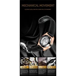 CHENXI - tourbillon mechanical watch - luminous - waterproof - leather strapWatches