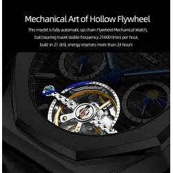 CHENXI - tourbillon mechanical watch - luminous - waterproof - leather strapWatches