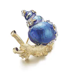 Enamel / crystal snail - broochBrooches