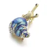 Enamel / crystal snail - broochBrooches