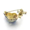 Enamel / crystal snail - broochBrooches