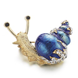 Enamel / crystal snail - broochBrooches