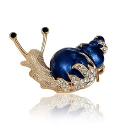 Enamel / crystal snail - broochBrooches