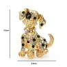 Crystal sitting dog - broochBrooches