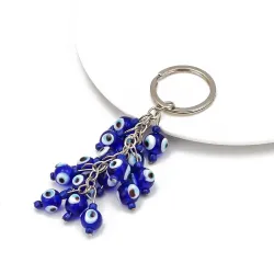 Lucky eye - blue beads keychainKeyrings