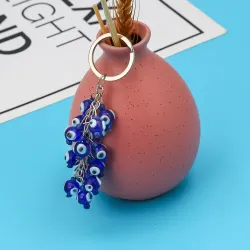 Lucky eye - blue beads keychainKeyrings