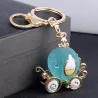 Crystal pumpkin carriage - keychainKeyrings
