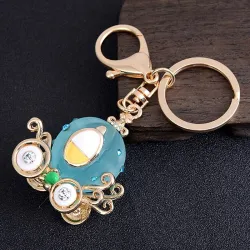 Crystal pumpkin carriage - keychainKeyrings