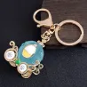 Crystal pumpkin carriage - keychainKeyrings