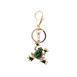 Green crystal frog - keychainKeyrings