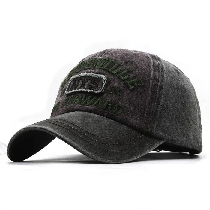 Baseballcaps i bomull - NEW YORK-broderi