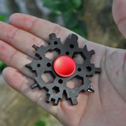 23-in-1 multi-tool - fidget spinner - bottle opener - wrench - stainless steel snowflakeFidget Spinner