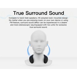 Bluedio HS - neck-mounted speaker - Bluetooth 5.0 - bass - FM - SD card slot - microphoneBluetooth speakers
