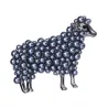 Sheep brooch with pearlsBrooches