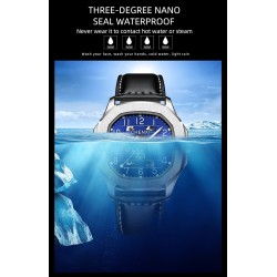 CHENXI - automatic mechanical Quartz watch - waterproof - skeleton design - blackWatches