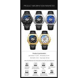 CHENXI - automatic mechanical Quartz watch - waterproof - skeleton design - gold / whiteWatches