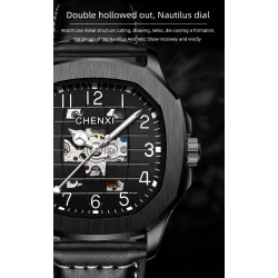 CHENXI - automatic mechanical Quartz watch - waterproof - skeleton design - gold / whiteWatches