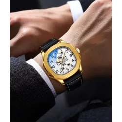 CHENXI - automatic mechanical Quartz watch - waterproof - skeleton design - gold / whiteWatches