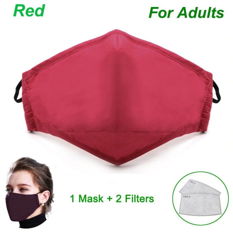 Protective face / mouth mask - with 2 PM25 activated carbon filters - reusableMouth masks