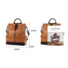 Vintage leather backpack - shoulder bag - large capacityBackpacks