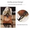 Vintage leather backpack - shoulder bag - large capacityBackpacks