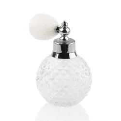 Vintage crystal perfume bottle - empty container - with spray atomiser - refillable - 100mlPerfumes