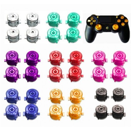 Metallknapper - kulehandlingsknapper - for Playstation 4/3-kontroller - 4 stk