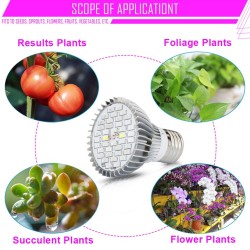 LED-pære - plantevekstlys - fullt spekter - hydroponisk - E27 - 10W - 30W - 50W - 80W