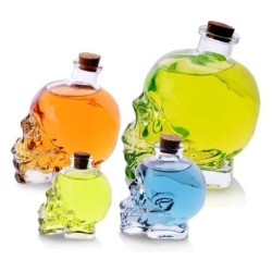 Skalleformet glasskaraffel - for vodka / whisky / vin - 180 ml - 400 ml - 750 ml