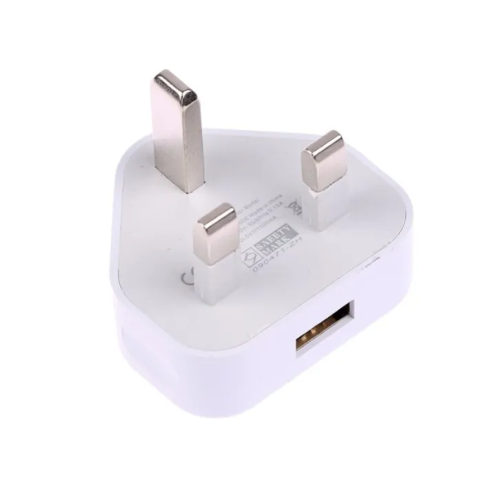 Universal vegglader - med 1 - 2 USB-porter - UK plugg