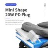 Vegglader - UK plugg - type-C / USB doble porter - PD - hurtiglading - 20W